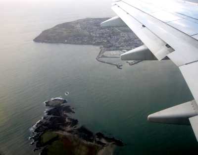 Arrival in Dublin, Ireland, over Howth