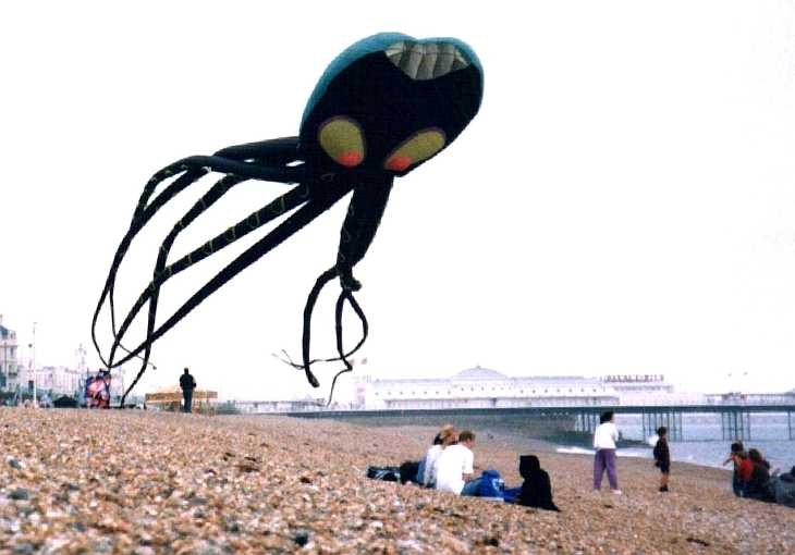 Octopus balloon, on the beach at Brighton