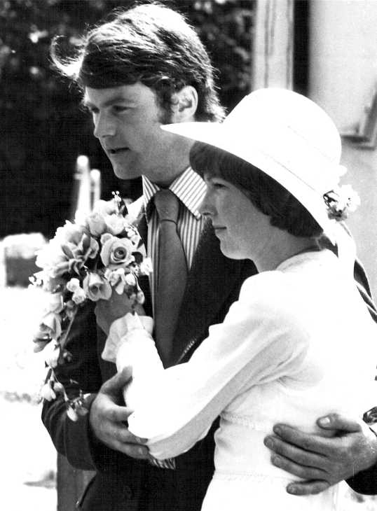 Black and white wedding photo