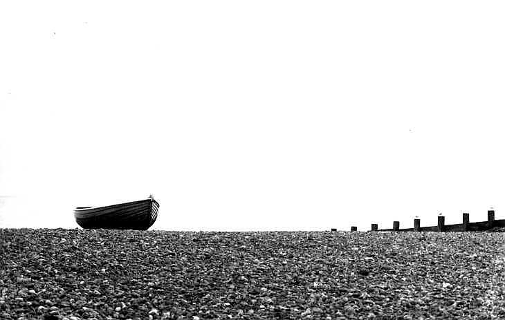 Boat on the beach at Worthing