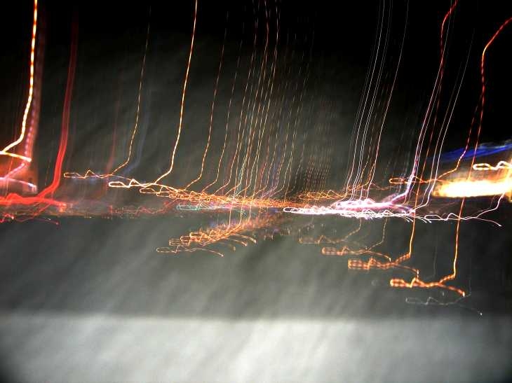 Abstract view of the River Liffey at night 2