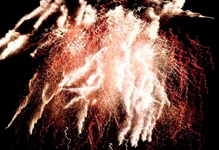 Champagne supernova. Firework display, London