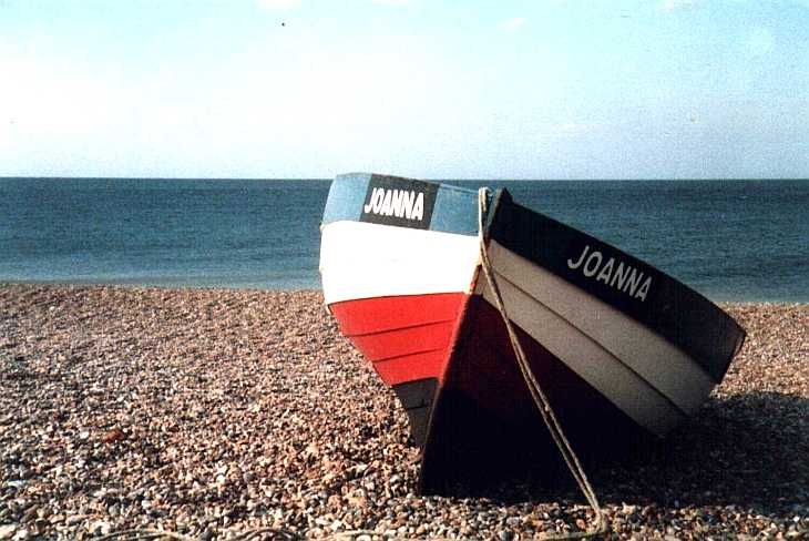 Boat, shingle and sea, Norfolk