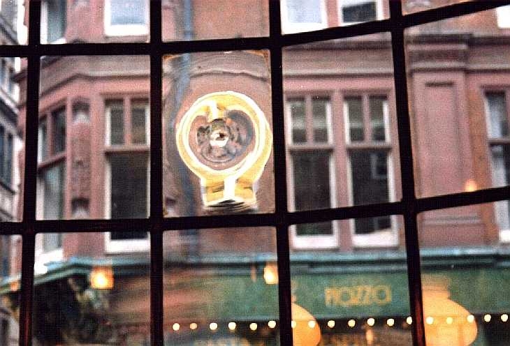 Pub window, London