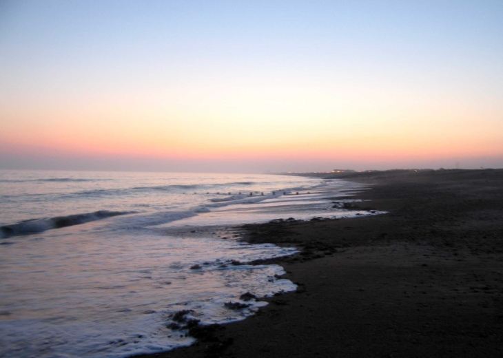 Beach after sunset, Shoreham-by-Sea