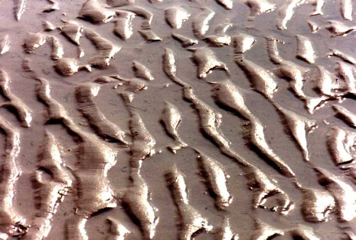 Wave patterns in sand, Worthing beach at low tide, Sussex