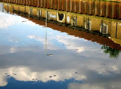 Sky reflection, London, Islington, canal