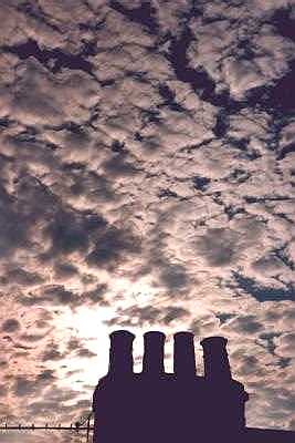 Sky and chimneys, Islington, London