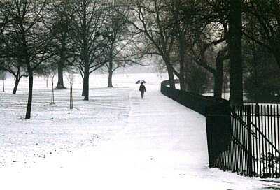 London, Regent's Park in snow