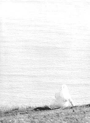 Beachy Head, East Sussex, south coast, black and white